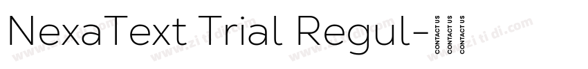 NexaText Trial Regul字体转换 NexaText Trial Regul字体转换